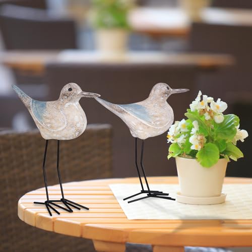 Estatuas de Gaviota Decorativas de Madera 2 Piezas miniatura 6