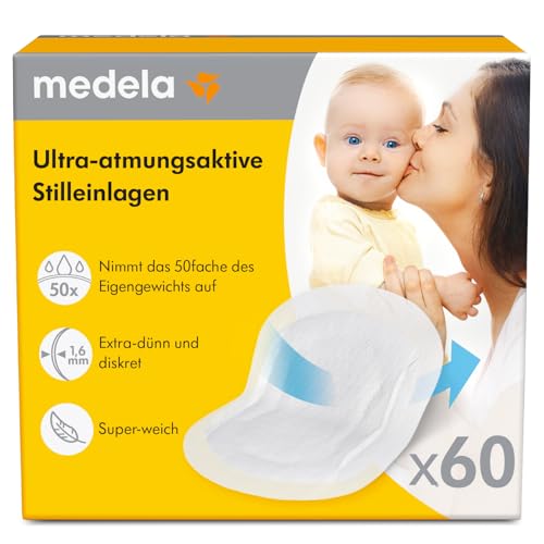Medela Ultra-atmungsaktive Stilleinlagen – Hochgradig saugfähig –...