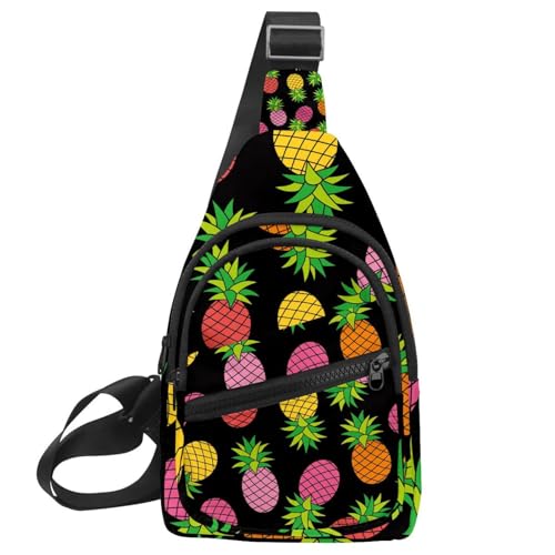 Mochila bandolera para hombre negra que alivia el peso gracias a su diseño de pecho