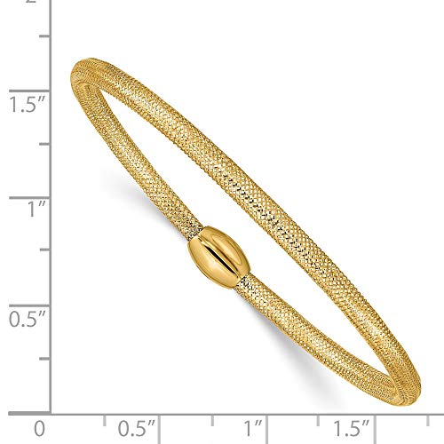 7.25" 14K Yellow Gold Stretch Mesh Bracelet3