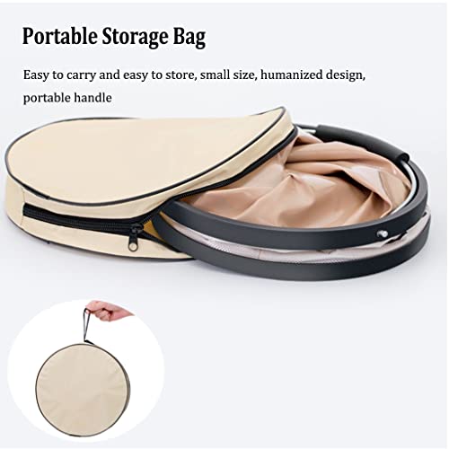 Seau à eau pliable avec poignée 12 L – Lavabo pliable portable pour camping, bateau, voyage, pêche, jardinage, lavage de voiture