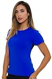 tonica bliss azul Royal Tonic Camiseta Sano para Mujer, Color Azul, Negro, Talla L