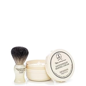 Taylor of Old Bond Street Pure Badger Brush and Sandalwood Bowl Gift Box Set