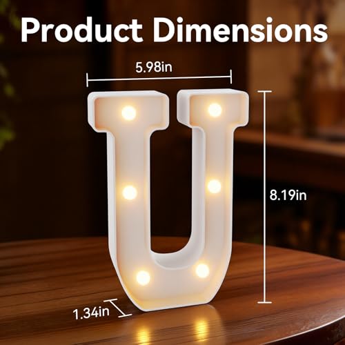 2026 Graduation Decorations PROUD OF U Light Up Letters, Proud of You Marquee Letters for High School College Congratulation Graduation Party Decor, Led Letter Sign for Class of 2026 Grad Party by RazzleDazzle - Used condition - Image 2