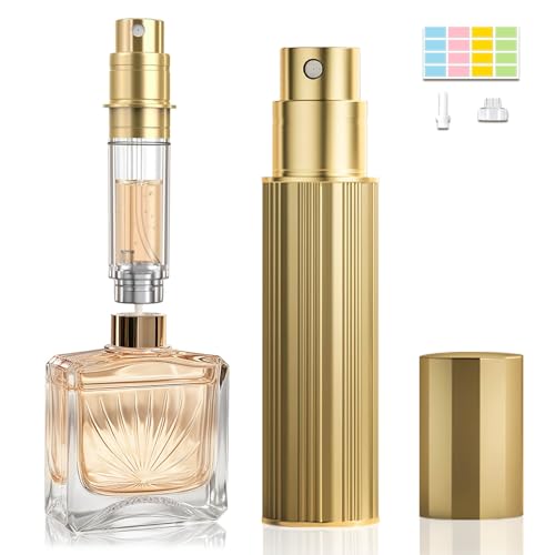 JOOMOKO-Perfume-Atomiser-Perfume-Travel-Bottle-10ML-Refillable-Perfume-Bottle-Portable-Perfume-Dispenser-Empty-Perfume-Spray-Bottle-Easy-to-Refill-Perfume-Atomiser-for-Women-Men-GOLD