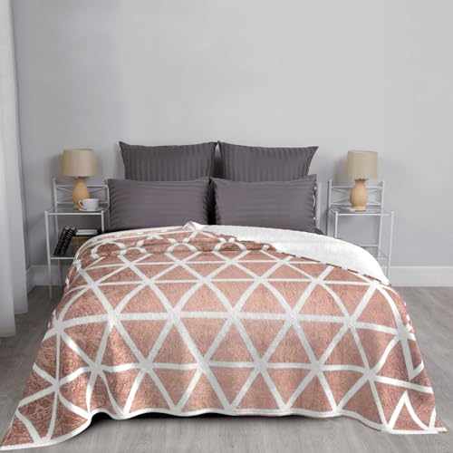 Couverture de lit de luxe or rose en flanelle épaisse 102x76 cm - 7