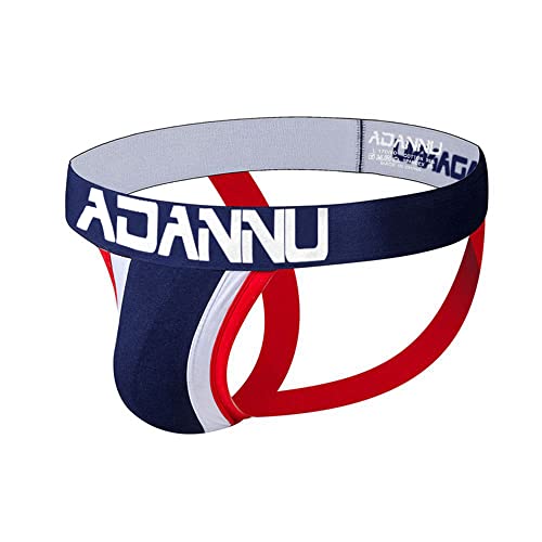 Evankin Mens Sexy Cotton Jockstraps Low Rise Briefs Assless Underwear G-Strings Athletic Supporters