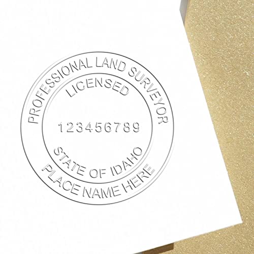 Idaho Professional Land Surveyor Seal - Premium Quality Idaho PLS Seal, Ideal for Idaho Land Surveyors, 1-5/8 Size, Red Soft Seal - Essential Tool for Professional Land Surveying in Idaho