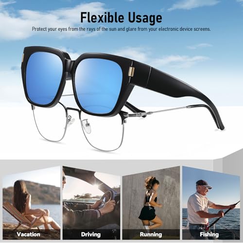 Image of HAOLOTA Polarized Sunglasses for Men Women Designer Driving Glasses Lightweight UV400 Protection