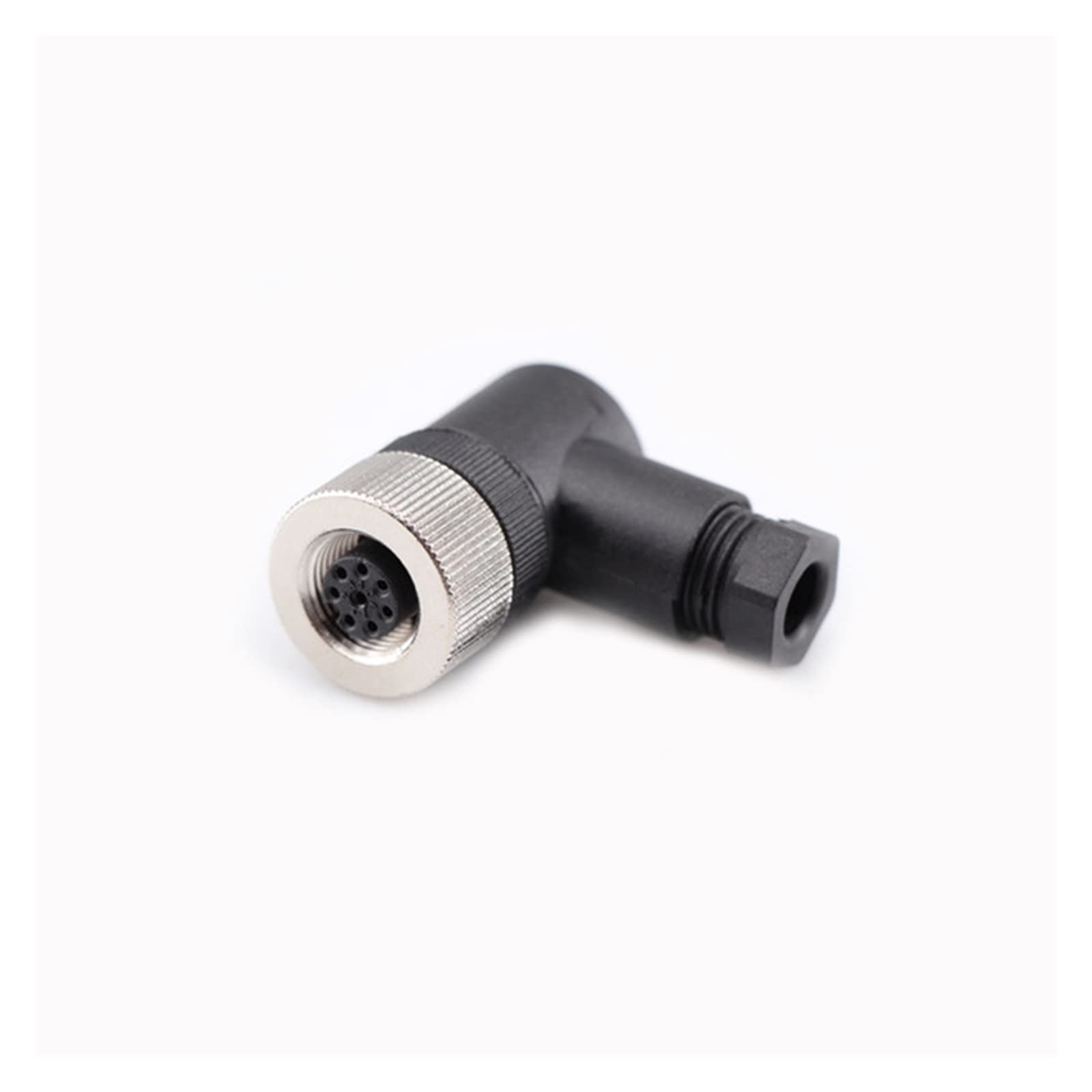 Artemisia Impermeable IP67 M12 conector aeroespacial 4 5 8 12 pin agujero pin Macho curva recta tornillo engarzado conector (Color : 8Pin L Female Plug)