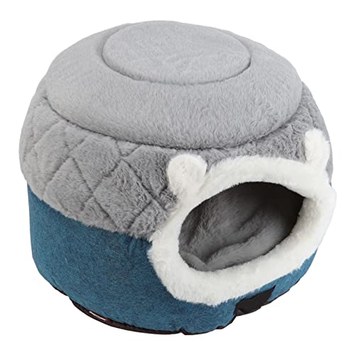 Camas de gato para gatos internos, cama de caverna de gato design semi caverna para todas as estaçõe