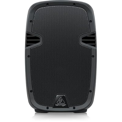 Behringer PK110A 10-Inch 2-Way Powered PA Speaker 320W Bluetooth Audio Streaming USB/SD/MMC Media Player with Display 2-Channel Mixer