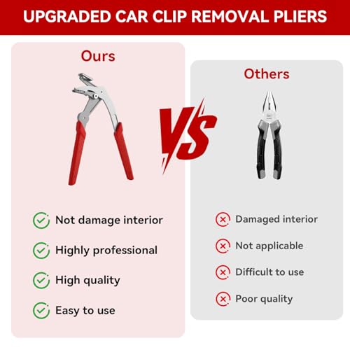 Image of Car Clip Pliers, Panel Clip Removal Tool, 2026 New Professional Auto Clip Removal Pliers, Easy to Remove Fasteners, Clips, Buckles, and Rivets, Open The Panels Effortlessly Without Damage (2*Pcs)