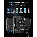 UBeesize Pro LED Ring Light Tripod with Phone Holder & Casters, Adjustable Overhead Phone/Camera Mount for iPhone, Video Recording, Live Streaming, Cooking (Mobile Stand with Light & Tripod) - Image 5