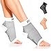 Plantar Fasciitis Foot Compression Sleeves for Injury Rehab & Joint Pain. Best Ankle Brace - Instant Relief & Support for Achilles Tendonitis, Fallen Arch, Heel Spurs, Swelling & Fatigue (WHT, MED)