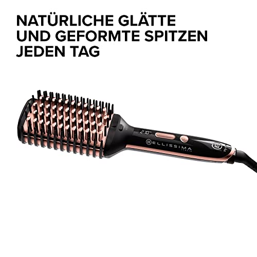 Bellissima My Pro Magic Straight Brush PB11 100, elektrische Glättbürste, 3 beheizte Außenseiten, Ionen-Technologie, Keramikbeschichtung, Temperaturregelung von 160° C bis 210° C