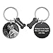 PiercingJ Personalized Custom Photo Picture Text Engraved Stainless Steel Pet Memorial Gifts Keychain Bone Round Dog Tag Pendant Key Ring Loss of Pet Dog Sympathy Keychain Jewelry