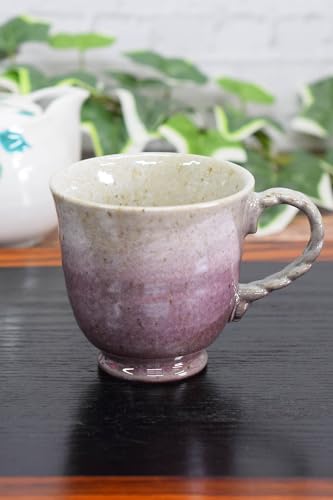 和座の蔵 おしゃれ コーヒーマグ 九谷焼 縄手 マグカップ 釉彩 パープル 陶器 高級 ブランド 食器 日本製 誕生日プレゼント 還暦祝い 古希祝い 喜寿祝い 米寿祝い ギフト