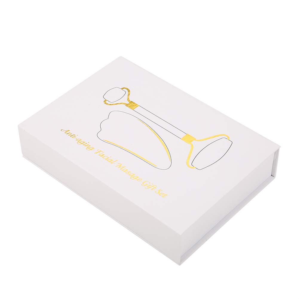 Purchase Jade Roller, Scrapping Plate, Double Head Quartz Jade Stone Roller for Christmas Present Thanksgiving Gift( powder crystal material)