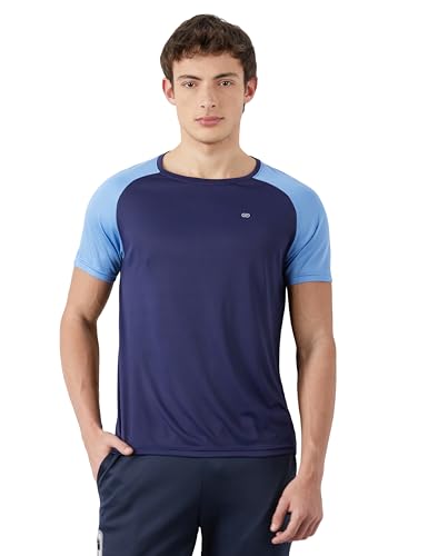 Image of Amazon Brand - Symbol Men's Color Block Active Regular Fit Sports T-Shirt | Round Neck | Half Sleeve (Available in Plus Sizes) Polyester
