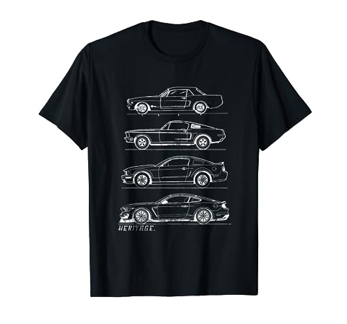 Classic Old School Muscle Car Evolution Heritage Design T-Shirt