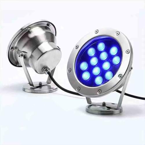 THEGA Projecteur sous-Marin pour Bassin - 24V Éclairage Paysager Subaquatique Étanche Sept Couleurs, Projecteur LED sous-Marin Piscine, Bassin Poissons,...
