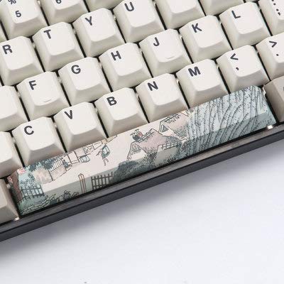 5-Side Dye-subbed PBT Spacebar Keycap Cherry Profile DIY Keycap 6.25U 6.25X for Gaming Mechanical Keyboard Tranquil Old Times.