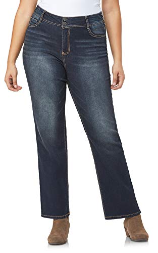 Image of WallFlower Luscious Curvy Bootcut Jeans for Women, Mid-Rise Insta Stretch Denim, Size-Inclusive Juniors Jeans