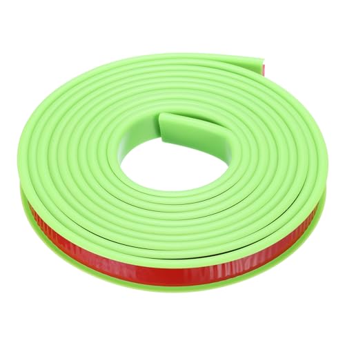 Image of uxcell U-Shape Edge Banding, 9.8ft x 15mm TPE Self-Adhesive Veneer Edge, Plywood Edge Trim Flexible Furniture Edge Protector for Veneer Countertop Cabinet Shelf Repair Restoration(Green)