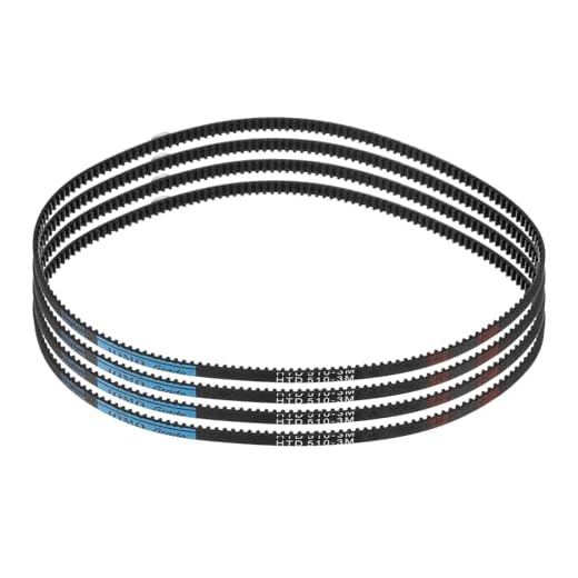 4pcs HTD-3M Rubber Timing Belt 170 Teeth, 510mm Pitch Length x 6mm Width x 2.4mm Height, Closed Loop Pulley Timing Belt