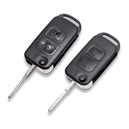 Télécommande Mercedes bouton 2 usée : réparation de clé pliante et boîtier à rabat