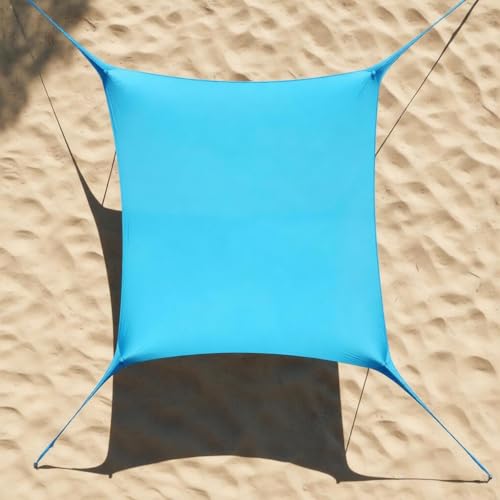 Beach Tent Shade Canopy UPF50+ Protection– 10x10 FT Pop-Up Sun Shelter with 4 Sturdy Poles & Sandbag Anchor for Wind Resistance, Easy Setup, Includes Accessories (Navy)