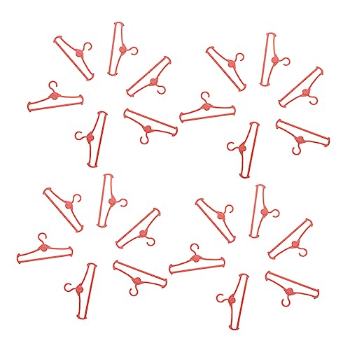 WOONEKY 50pcs Miniature Doll Hangers Doll Clothes Hangers for Organizing Safe Accessory Play Fun for Imagination and Creativity