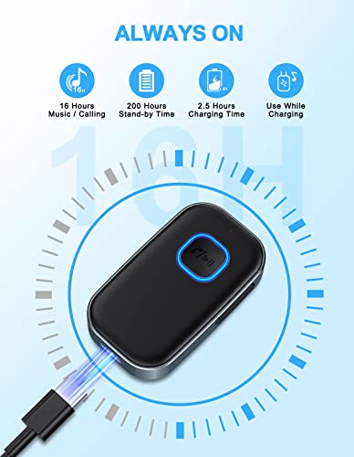 Adaptador AUX Bluetooth para coche receptor música manos libres y auriculares cable 6
