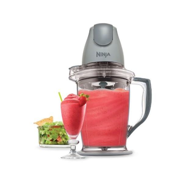Ninja QB900B Master Prep Food Processor Blender with 48 oz Pitcher & 16 oz Chopping Bowl, Perfect for Frozen Blending & Chopping, 400 Watts, Dishwasher Safe, Countertop, Grey Ninja QB900B Master Prep Food Processor Blender with 48 oz Pitcher & 16 oz Chopping Bowl, Perfect for Frozen Blending & Chopping, 400 Watts, Dishwasher Safe, Countertop, Grey