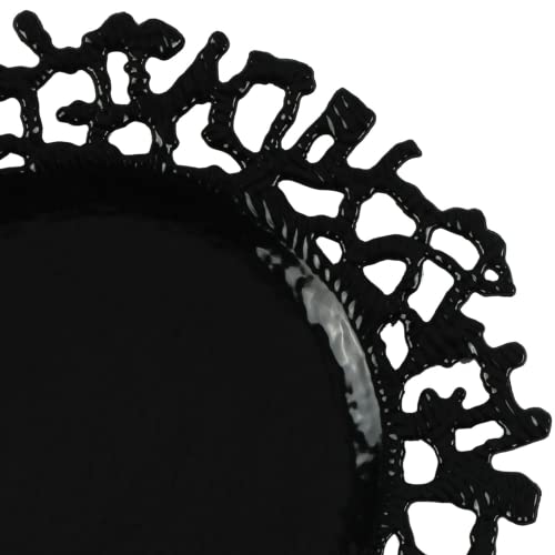 Platos decorativos acrílicos negros CVL 10 piezas miniatura 3