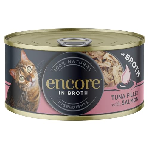 Encore Cat Tin Tuna Fillet With Salmon In Broth 70g