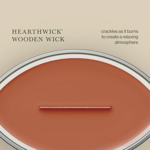 Image of WoodWick Pumpkin Praline Holiday Candle Gifts for Women and Men, 16 oz Ellipse Candle with Crackling Wick