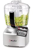 Mueller Ultra Prep Food Processor Chopper for Dicing, Grinding, Whipping and Pureeing – Food Chopper for Vegetables, Meat, Grains, Nuts and Whisk for Eggs and Cream