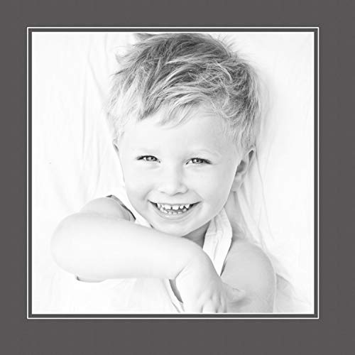 15x15 Cinder / Charcoal Custom Mat for Picture Frame with 11x11 opening size (Mat Only, Frame NOT Included)