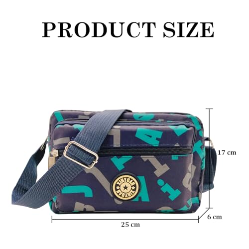 Image of MOMISY Women Mobile Messenger cellphone Bag Ladies Nylon Shoulder Cross Body Long Strap for College, Outing, Travelling, Work