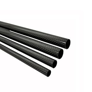 (2 stuks) 3K koolstofvezel buis, lengte 500 mm, buitendiameter 15 mm, binnendiameter 14 mm, effen weefsel glanzend…