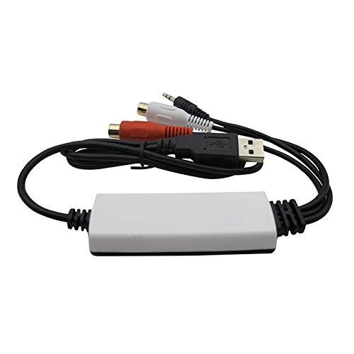 GRACETOP USB 2.0 Audio Grabber- 3.5mm & 2RCA L/R Audio Capture Aufnahme Kabel für Bandlaufwerk, CD-Audioaufnahme Windows XP/Vista/7/8/8.1/10/MAC Kompatibel – Bild 7
