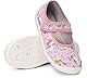 Ladeheid Hausschuhe Kinder Mädchen mit Klettverschluss, Atmungsaktive Kinderhausschuhe für Schule, Kindergarten und Zuhause LARW007 (Rosa Regenbogen, 30 EU)