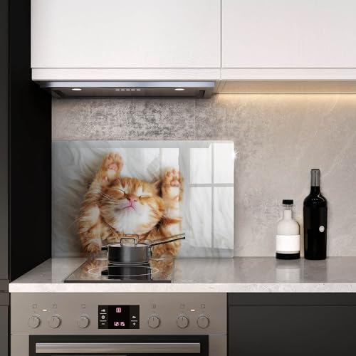 Plaque cuisson protection induction grand format 80x52cm anti-rayures chat - 4
