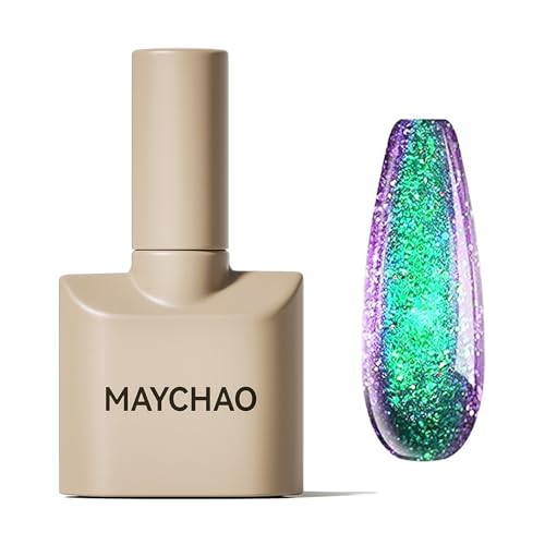 MAYCHAO 15ML Chameleon Gel Nail Polish 1Pc Green to Purple