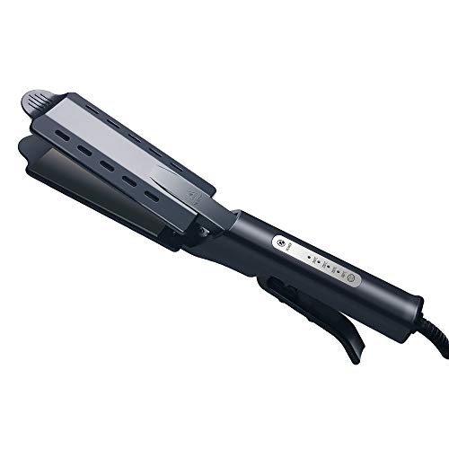 Hair Straightener, YANHU Professional Titanium Flat Iron Hair Straightener Brush with Plates & Adjustable Temp - Straightens & Curls All Hair Types Anti frizz, Dual Voltage for Home, Travel and Salon