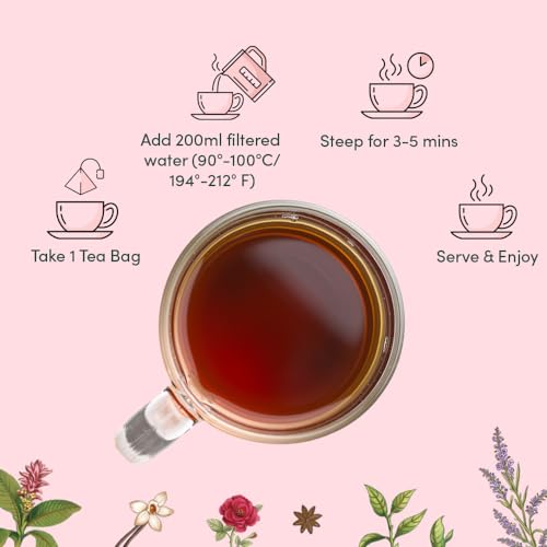 Vahdam, Assorted Chai tea Explorer Pack - 6 Varieties, 60 Tea Bags| Premium Chai tea gift set |Organic Herbal & Black Teas |Gift Box