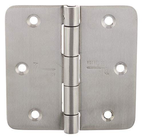 ssiskcon 3 Stainless Steel Screen Door Hinges Pin Lock Technic 3.5'' x 3.5'' Satin 353525RS-SP-32D 1/4 Radius Heavy Duty Design Suitable for All Types of Door - Pack of 1