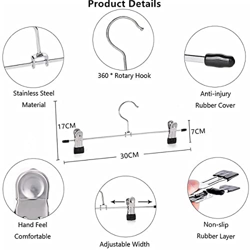 Grucce in Metallo per Pantaloni, 20 Pezzi Porta